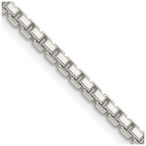 16 inch Sterling Silver 2.5mm 8 Sided Diamond-cut Box Chain Necklace