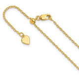 Sterling Silver Gold-plated Adjustable 1.4mm Cable Chain FC58-22