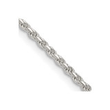 24 inch Sterling Silver 1.85mm Diamond-cut Rope Chain Necklace