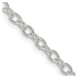 26 inch Sterling Silver 3.75mm Oval Cable Chain Necklace