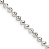 16 inch Sterling Silver 3mm Beaded Chain Necklace