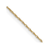 14K Yellow Gold 13 inch Carded .5mm Cable Rope with Spring Ring Clasp Chain