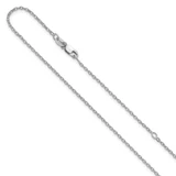 Sterling Silver 1.2mm Cable w/2in ext. Chain