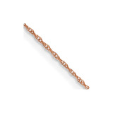 14K Rose Gold 13 inch .5mm Baby Rope with Spring Ring Clasp Chain