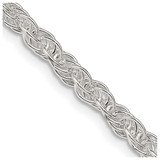 16 inch Sterling Silver 3.8mm Loose Rope Chain Necklace