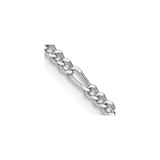 24 inch Sterling Silver Rhodium-plated 2.25mm Figaro Chain Necklace
