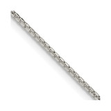 26 inch Sterling Silver 1.3mm Diamond-cut Round Box Chain Necklace