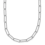 18 inch Sterling Silver 3.06mm Diamond-cut Fancy Open Link w/1.5 in ext. Chain Necklace
