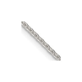 22 inch Sterling Silver 1.7mm Diamond-cut Round Spiga Chain Necklace