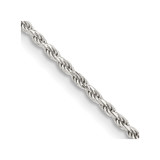 22 inch Sterling Silver 1.7mm Diamond-cut Rope Chain Necklace