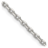20 inch Sterling Silver 2.75mm Beveled Oval Cable Chain Necklace