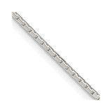 24 inch Sterling Silver 1.2mm 8 Sided Diamond-cut Mirror Box Chain Necklace