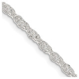 24 inch Sterling Silver 2.5mm Loose Rope Chain Necklace