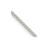 22 inch Sterling Silver 1.5mm 8 Sided Diamond-cut Box Chain Necklace