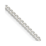 Sterling Silver 2.3mm Beveled Curb Chain QFB060-20