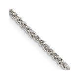 20 inch Sterling Silver 1.75mm Round Spiga Chain Necklace