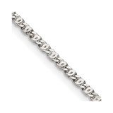 20 inch Sterling Silver 2mm Fancy Anchor Pendant Chain Necklace