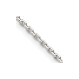 42 inch Sterling Silver 1.5mm Beveled Oval Cable Chain Necklace