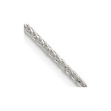 16 inch Sterling Silver 1.5mm Diamond-cut Round Spiga Chain Necklace