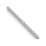16 inch Sterling Silver 1.75mm Diamond-cut Round Box Chain Necklace