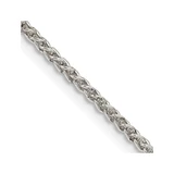 18 inch Sterling Silver 1.75mm Round Spiga Chain Necklace