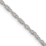 24 inch Sterling Silver 2mm Loose Rope Chain Necklace