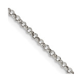 22 inch Sterling Silver 1.5mm Rolo Chain Necklace w/4in ext.