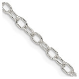 26 inch Sterling Silver 3.4mm Oval Cable Chain Necklace