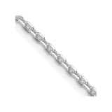 18 inch Sterling Silver Rhodium-plated 2mm Beveled Oval Cable Chain Necklace