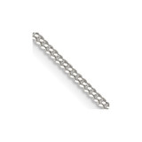 36 inch Sterling Silver 1.5mm Curb Chain Necklace
