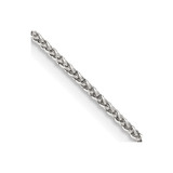 22 inch Sterling Silver 1.5mm Round Spiga Chain Necklace