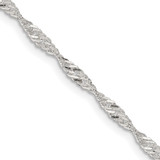 24 inch Sterling Silver 2.25mm Singapore Chain Necklace