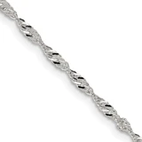 26 inch Sterling Silver 2mm Singapore Chain Necklace