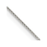 20 inch Sterling Silver 1.1mm Diamond-cut Round Box Chain Necklace