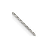 22 inch Sterling Silver 1mm Round Box Chain Necklace w/4in ext.