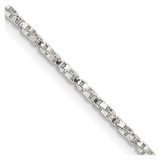 18 inch Sterling Silver 1.35mm Twisted Box Chain Necklace