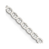 16 inch Sterling Silver 3.1mm Flat Anchor Chain Necklace