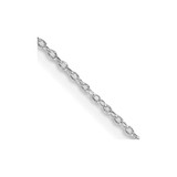 22 inch Sterling Silver Rhodium-plated 1.1mm Forzantina Cable Chain Necklace w/4in ext.