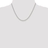 18 inch Sterling Silver 3mm Half Round Wire Open Curb Chain Necklace