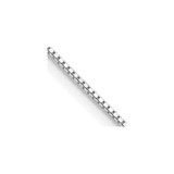 Sterling Silver Rhodium-plated .9mm Box Chain QBX019R-18