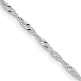 24 inch Sterling Silver 1.75mm Singapore Chain Necklace