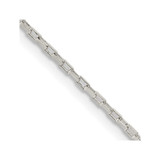 22 inch Sterling Silver 1.3mm Elongated Box Chain Necklace