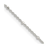 18 inch Sterling Silver 1.25mm Rolo with Beads Chain Necklace