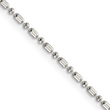 Sterling Silver 1.5mm Fancy Beaded Chain QK30-16