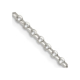 16 inch Sterling Silver 2mm Diamond-cut Cable Chain Necklace