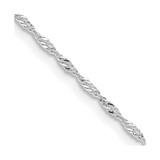24 inch Sterling Silver Rhodium-plated 1.4mm Singapore Chain Necklace