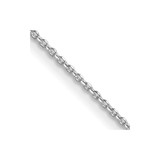 18 inch Sterling Silver Rhodium-plated 1.25mm Diamond-cut Forzantina Cable Chain Necklace
