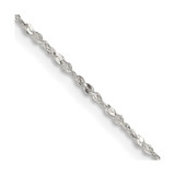 18 inch Sterling Silver 1.4mm Twisted Serpentine Chain Necklace