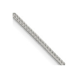 16 inch Sterling Silver 1.25mm Diamond-cut Round Franco Chain Necklace