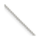 18 inch Sterling Silver 1.25mm Beaded Chain Necklace